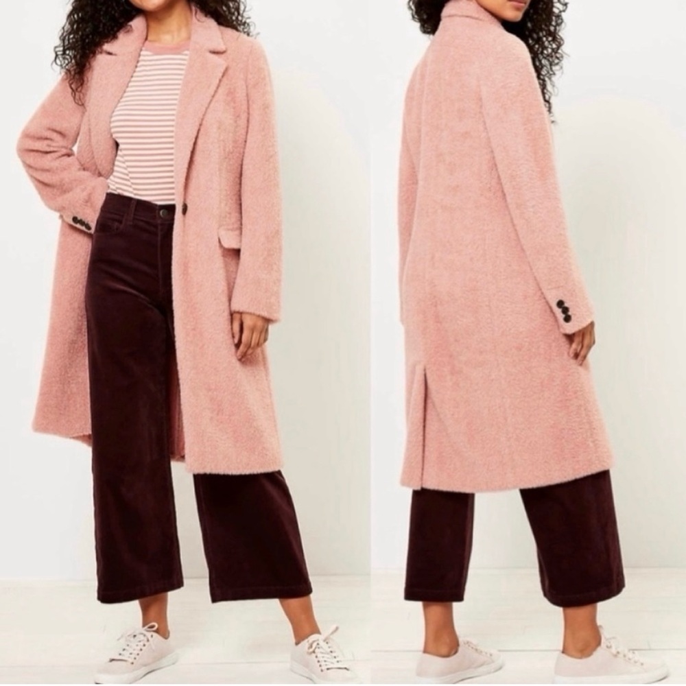 NWOT Loft Pink Peacoat
